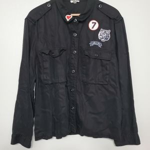 SOFT JOIE Gionna B Embroidered-Patch Utility Shirt
